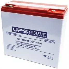 12V 20Ah Deep Cycle Sealed Lead Acid Battery with M5 Insert Terminals for Cyclic Applications