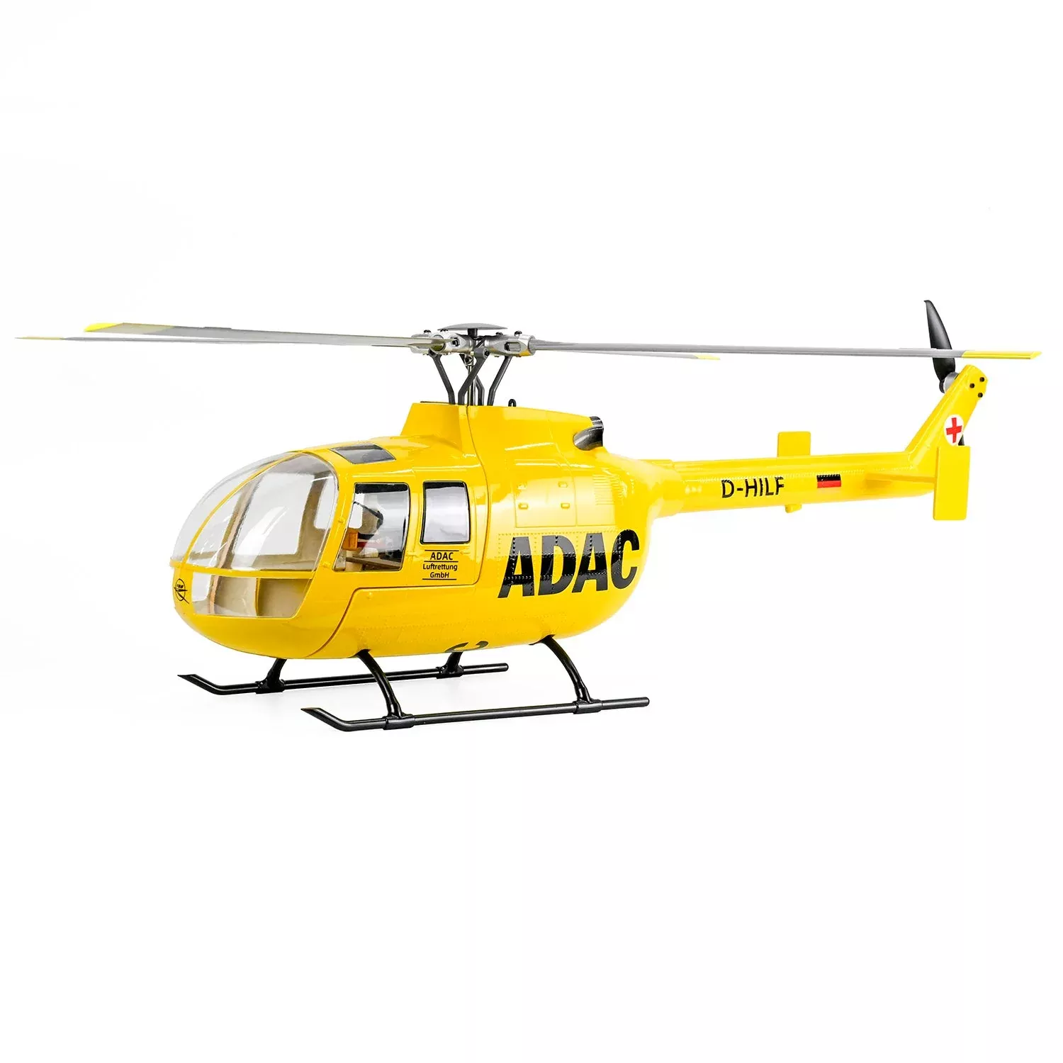 ফ্লাইউইং BO-105 ACE GPS-স্ট্যাবিলাইজড 470-সাইজ স্কেল আরসি হেলিকপ্টার, ৪-ব্লেড মেটাল হেড, M10 GPS, RTF/PNP (H1 নয়)
