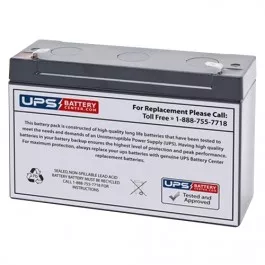 Fuli FL6100 6V 10Ah F2 Replacement Battery