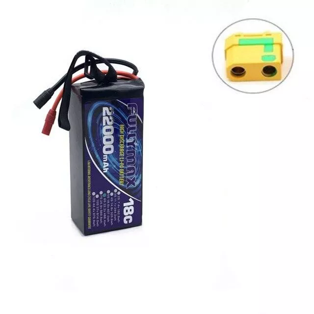 原廠Fullymax 22000mAh 27000mAh 22.8V 6S LiPO電池18C適用於大負載多旋翼FPV無人機六軸八軸農業無人機電池