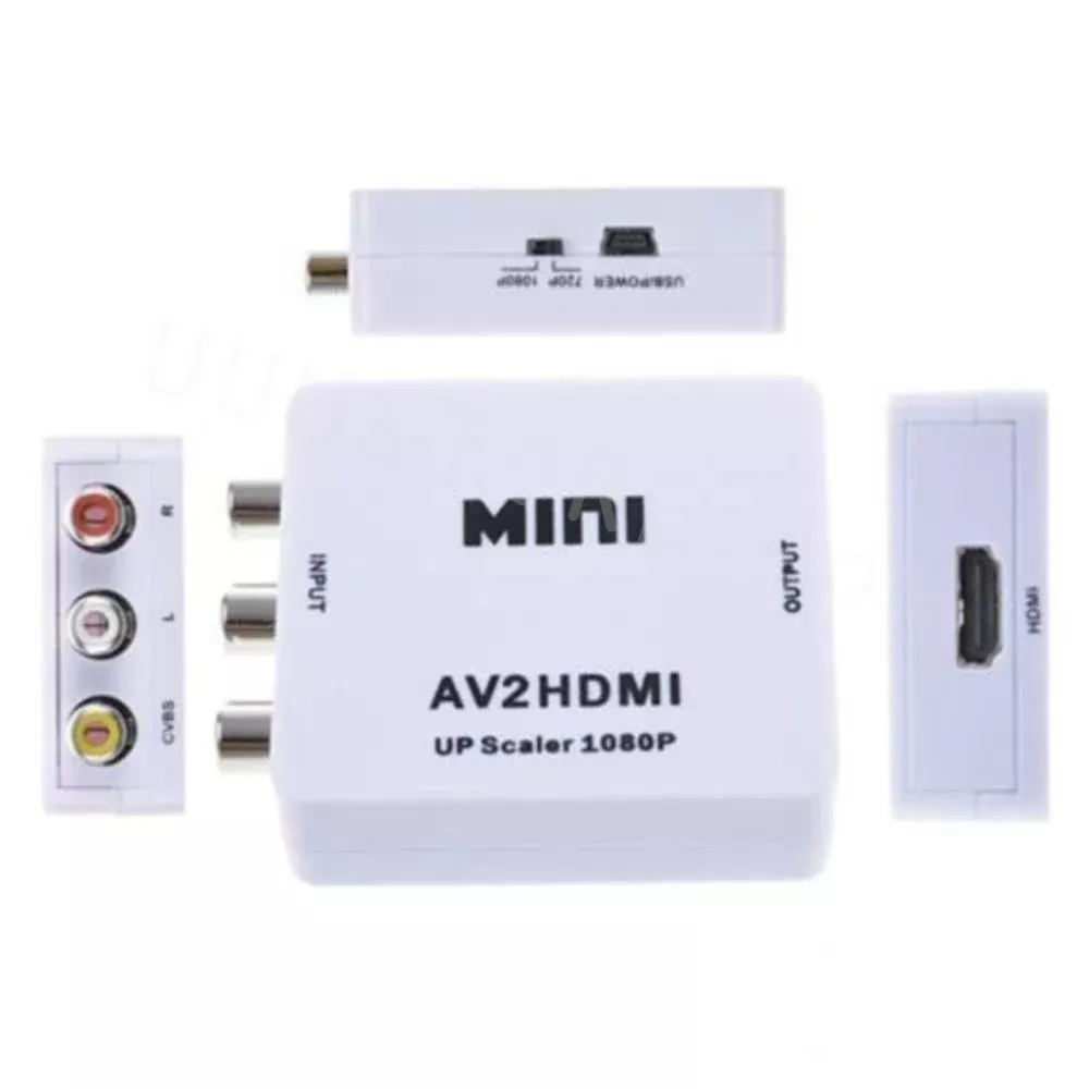 迷你 HDMI 轉 AV 轉換器 3RCA 複合電視/PC/PS3/藍光 DVD 1080P 適用於 FPV 飛機
